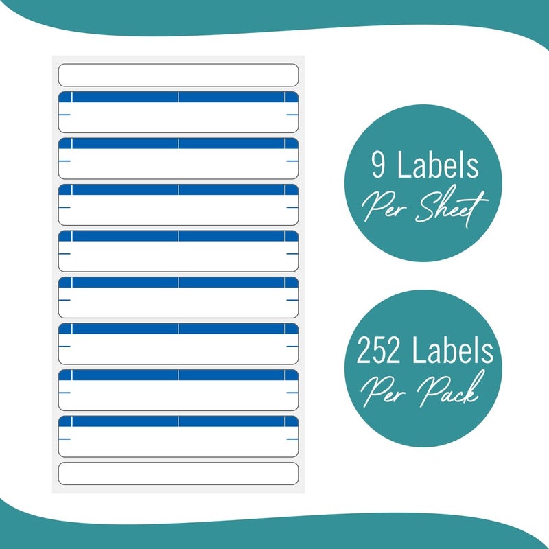 EXTRIC File Folder Labels 28 Sheets Light Blue File Labels a Total of 252 File Labels for File Folders - Image 4